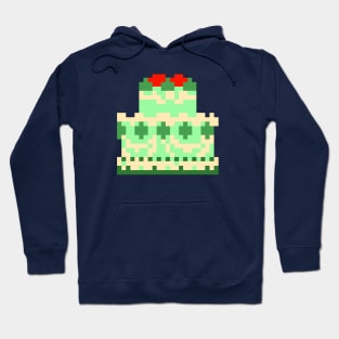 green retro cake Hoodie